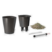 LECHUZA Maceta DELTINI ALL-IN-ONE carbón metálico V9039 Vetonek