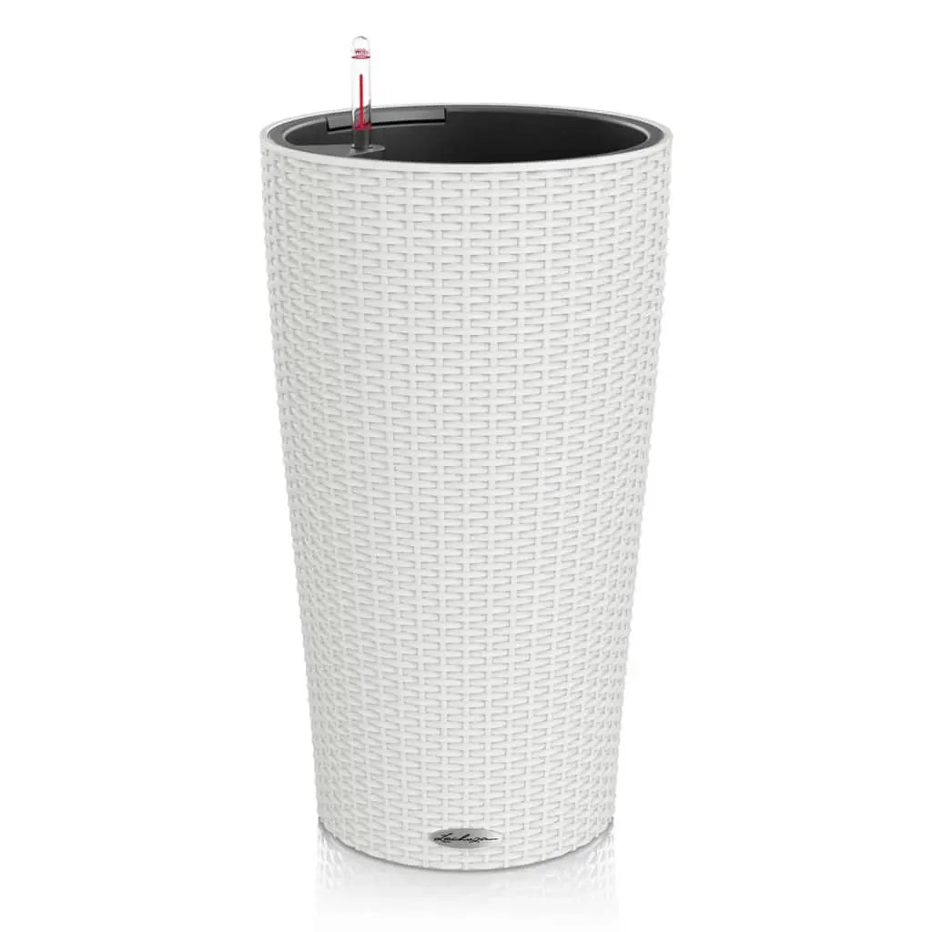 LECHUZA Jardinera CILINDRO Cottage 23 ALL-IN-ONE blanco Ø23 cm V1605 Vetonek