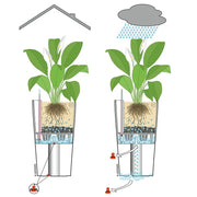 LECHUZA Jardinera CILINDRO Cottage 23 ALL-IN-ONE blanco Ø23 cm V1605 Vetonek