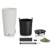 LECHUZA Jardinera CILINDRO Cottage 23 ALL-IN-ONE blanco Ø23 cm V1605 Vetonek