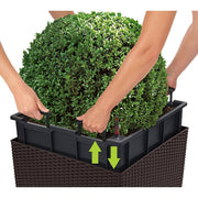 LECHUZA Macetero CUBE Cottage 40 ALL-IN-ONE color moca V3852 Vetonek