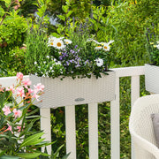 LECHUZA Jardinera BALCONERA Cottage 50 ALL-IN-ONE blanco V6006 Vetonek