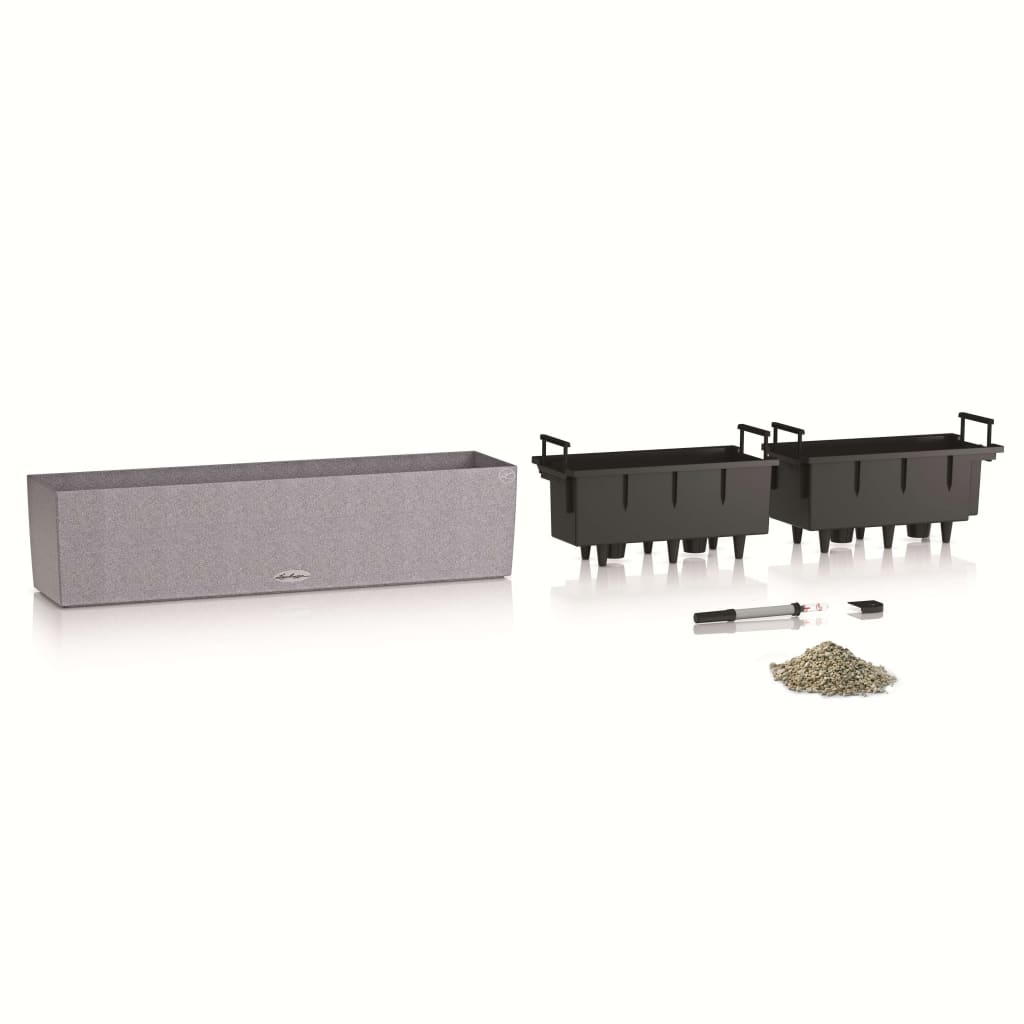 LECHUZA Jardinera BALCONERA Stone 80 ALL-IN-ONE gris V6600 Vetonek