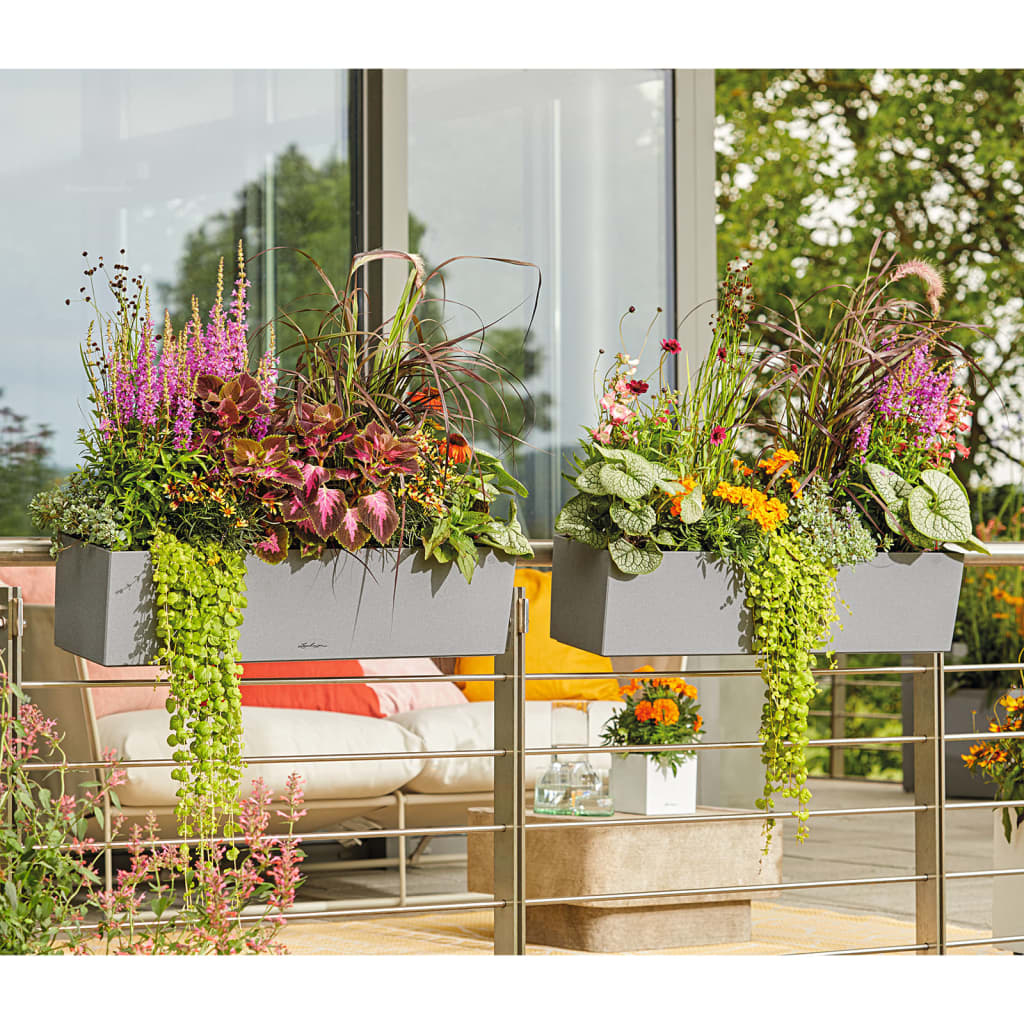 LECHUZA Jardinera BALCONERA Stone 80 ALL-IN-ONE gris V6600 Vetonek