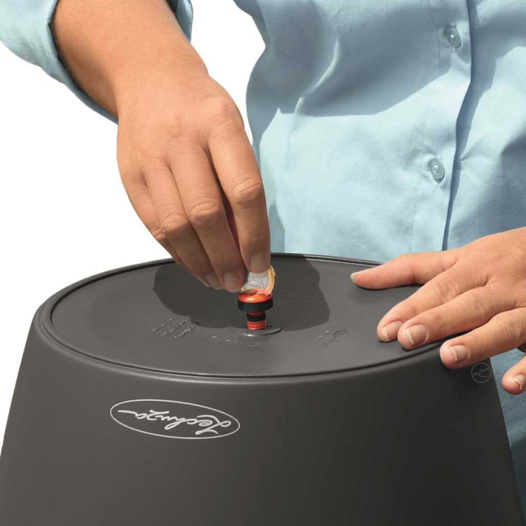 LECHUZA Macetero CLASSICO LS 28 ALL-IN-ONE carbón metalizado 16043 V0430 Vetonek