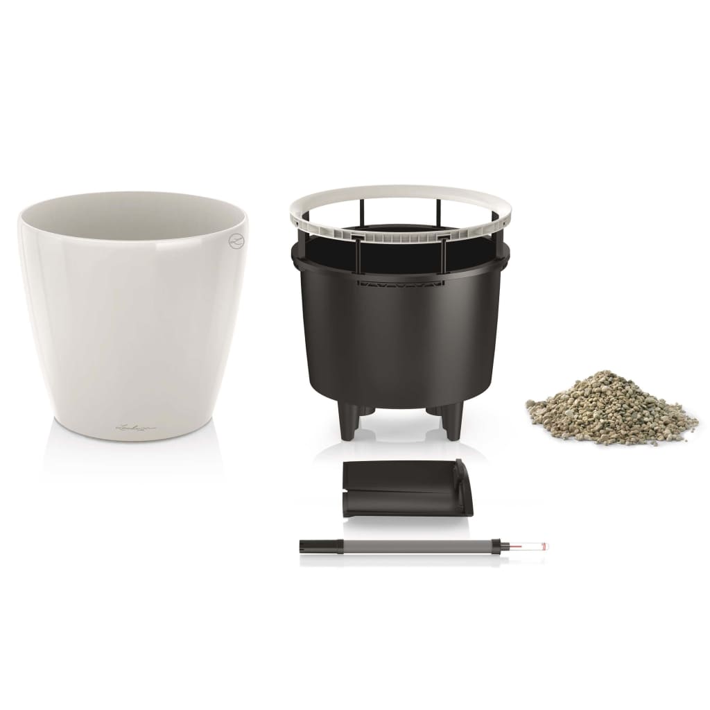 LECHUZA Macetero CLASSICO LS 35 ALL-IN-ONE blanco brillo 16060 V0607 Vetonek