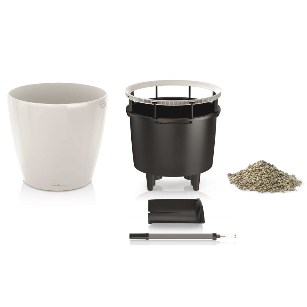LECHUZA Macetero CLASSICO LS 43 ALL-IN-ONE blanco brillo 16080 V0805 Vetonek