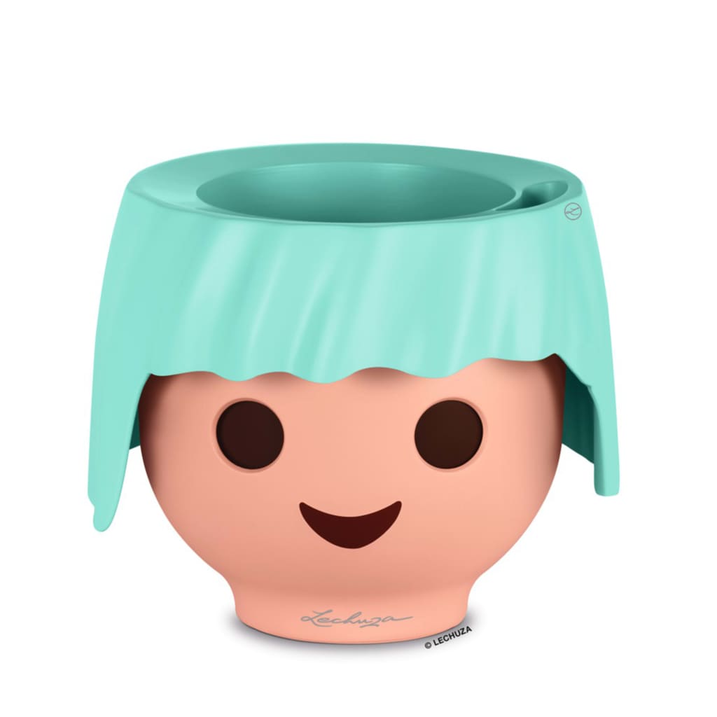 LECHUZA Jardinera de mesa OJO ALL-IN-ONE verde agua V0437 Vetonek