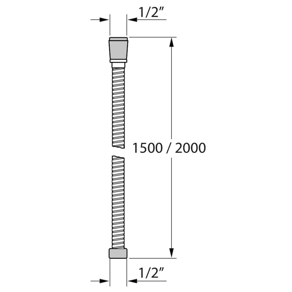 Tiger Flexo de ducha Excellencehose acero inoxidable cepillado 150 cm Tiger