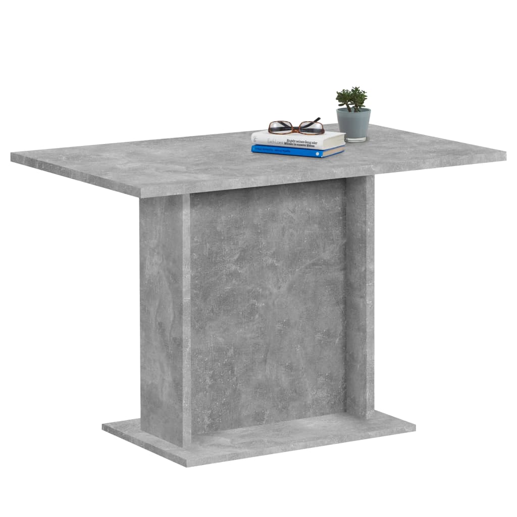 FMD Mesa de comedor gris hormigón 110 cm