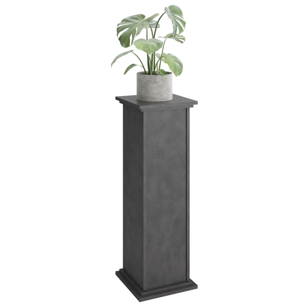 FMD Mesita decorativa con puerta gris 88,5 cm vidaXL