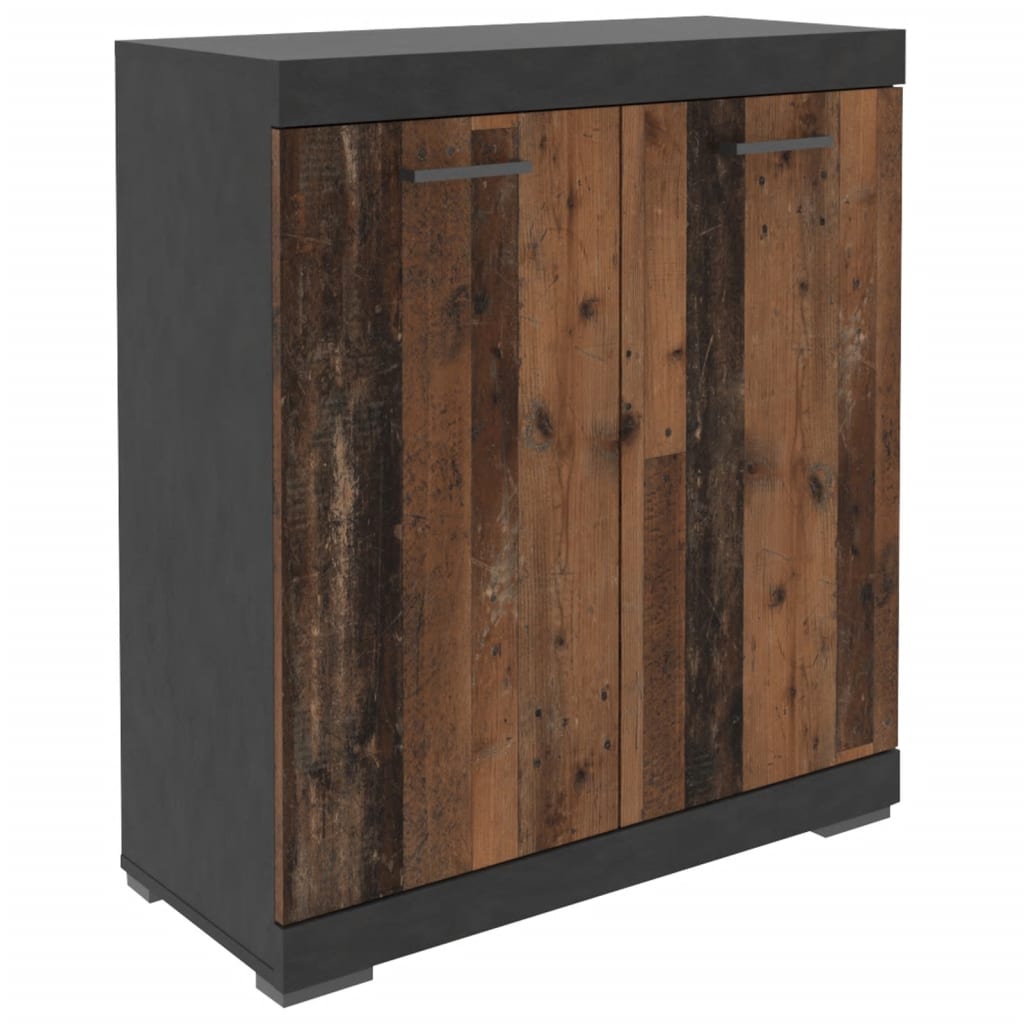 Cómoda con 2 puertas gris y estilo antiguo 80x34,9x89,9 cm v2780 Vetonek