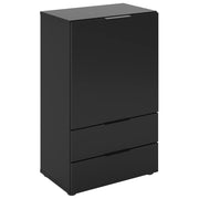 Cómoda con cajón y puertas negro 49,7x31,7x81,3 cm v6429 Vetonek