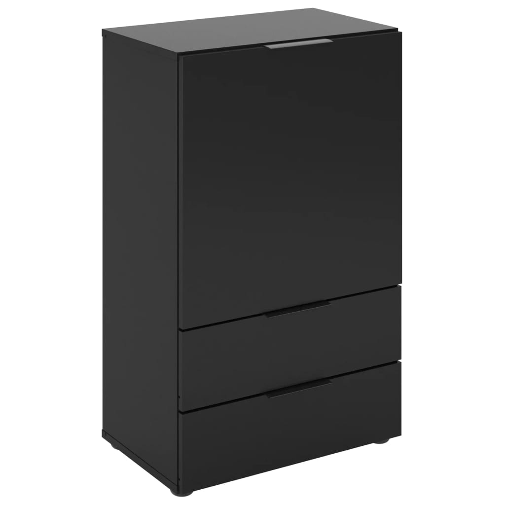Cómoda con cajón y puertas negro 49,7x31,7x81,3 cm v6429 Vetonek