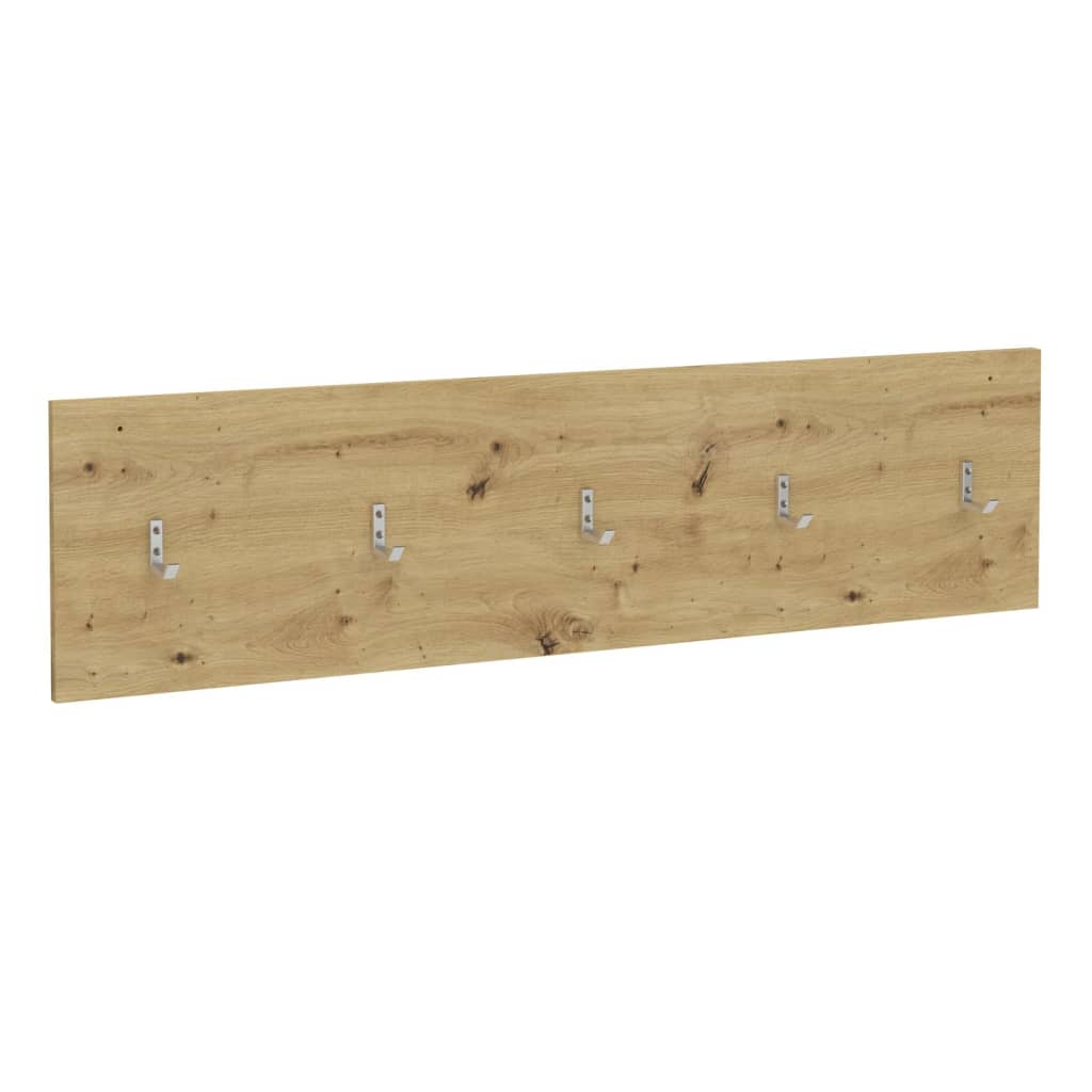 FMD Perchero de pared roble artesanal 108,9x1,5x28,1 cm