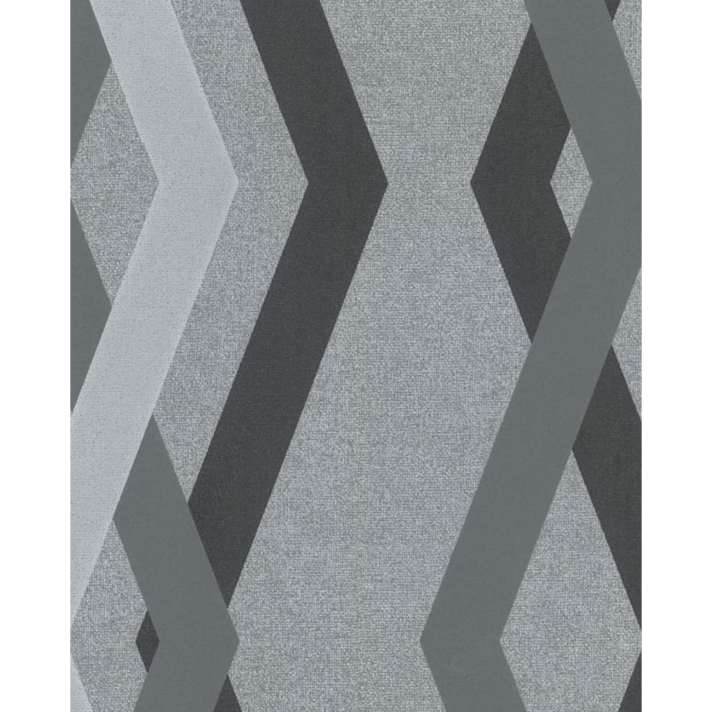 Noordwand Papel de pared Topchic Graphic Lines Diamonds gris y negro Noordwand