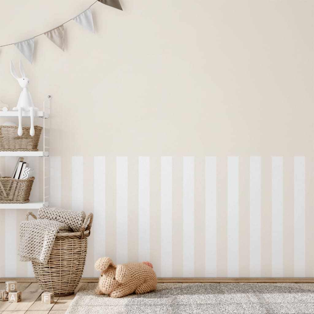 Noordwand Papel de pared Topchic Stripes beige y blanco