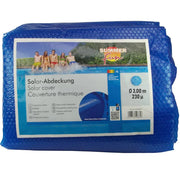 Vetonek Cubierta solar para piscina de verano redonda PE azul 300cm