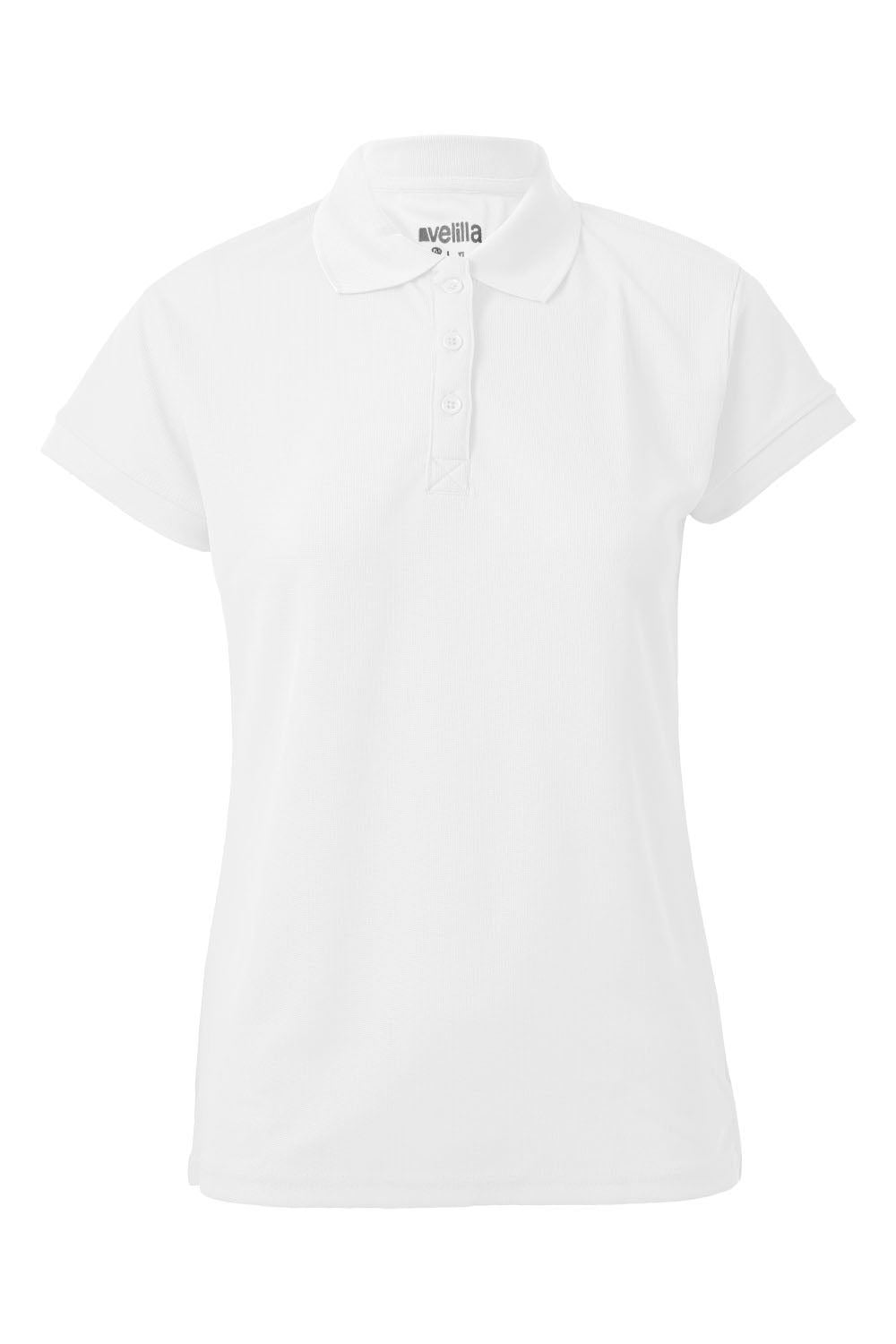 Polo de piqué de manga corta de mujer en blanco Velilla 405503 - Vetonek