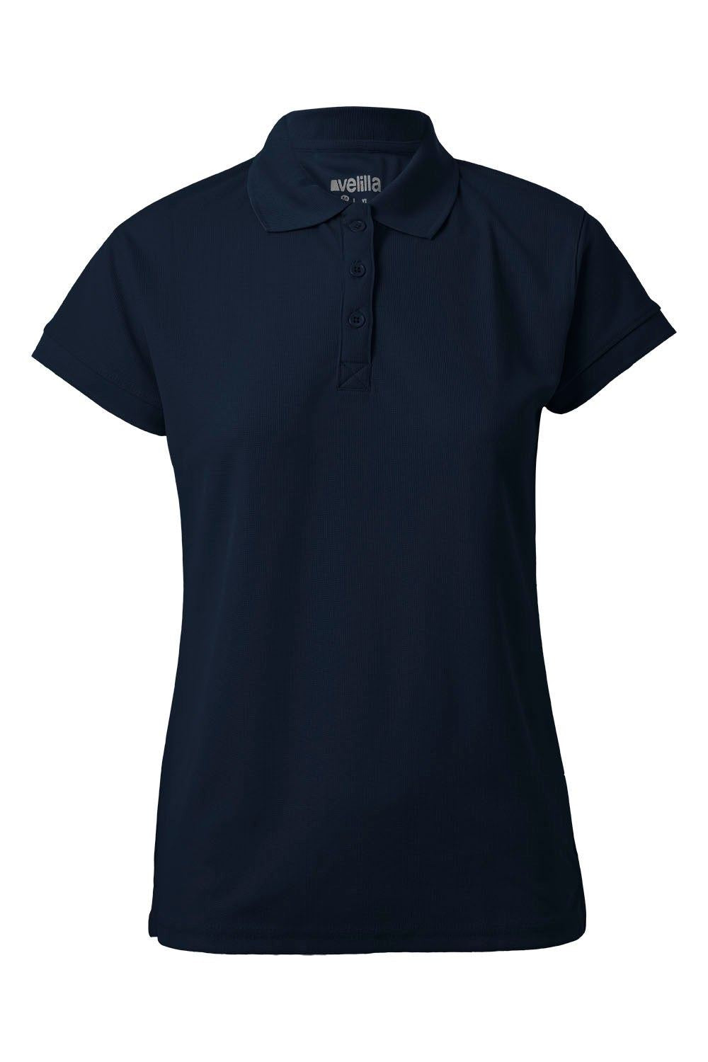 Polo de piqué de manga corta de mujer en azul navy Velilla 405503 - Vetonek
