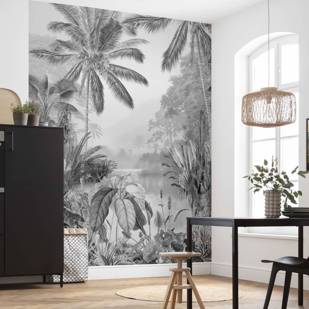 Komar Mural fotográfico Lac Tropical Black & White 200x270 cm