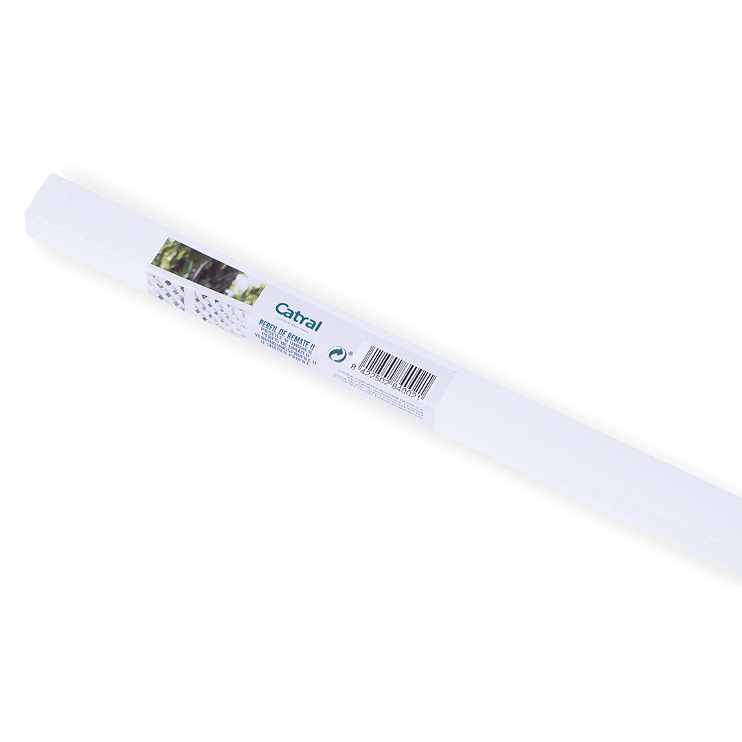 Perfil Remate «U» Celosía PVC Blanco - Acabado Profesional Vetonek