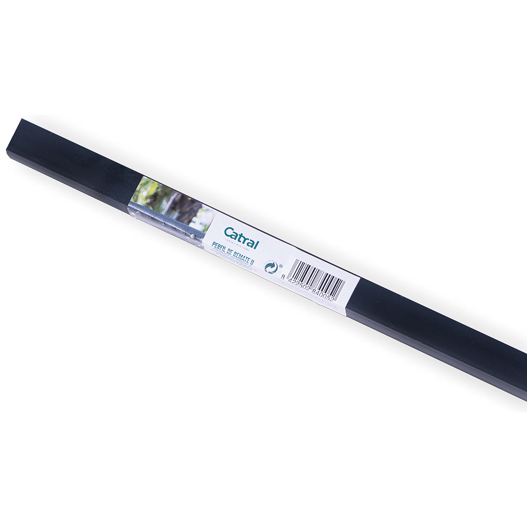 Perfil Remate «U» Celosía PVC Negro - Acabado Profesional Vetonek
