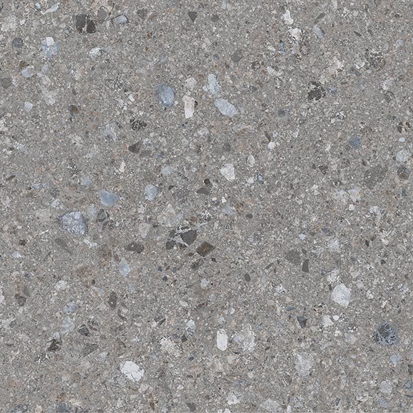Suelo porcelánico efecto piedra Vetonek Gubbio Decorado Gris 59,3x59,3
