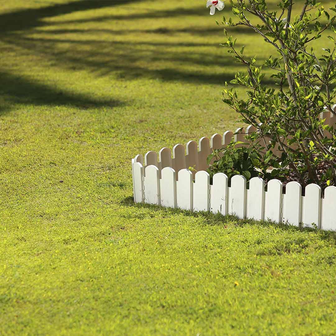 Pack de 5 Bordos Tabla Clickborder LOP Blanco - Ideal para Decorar Jardines Vetonek