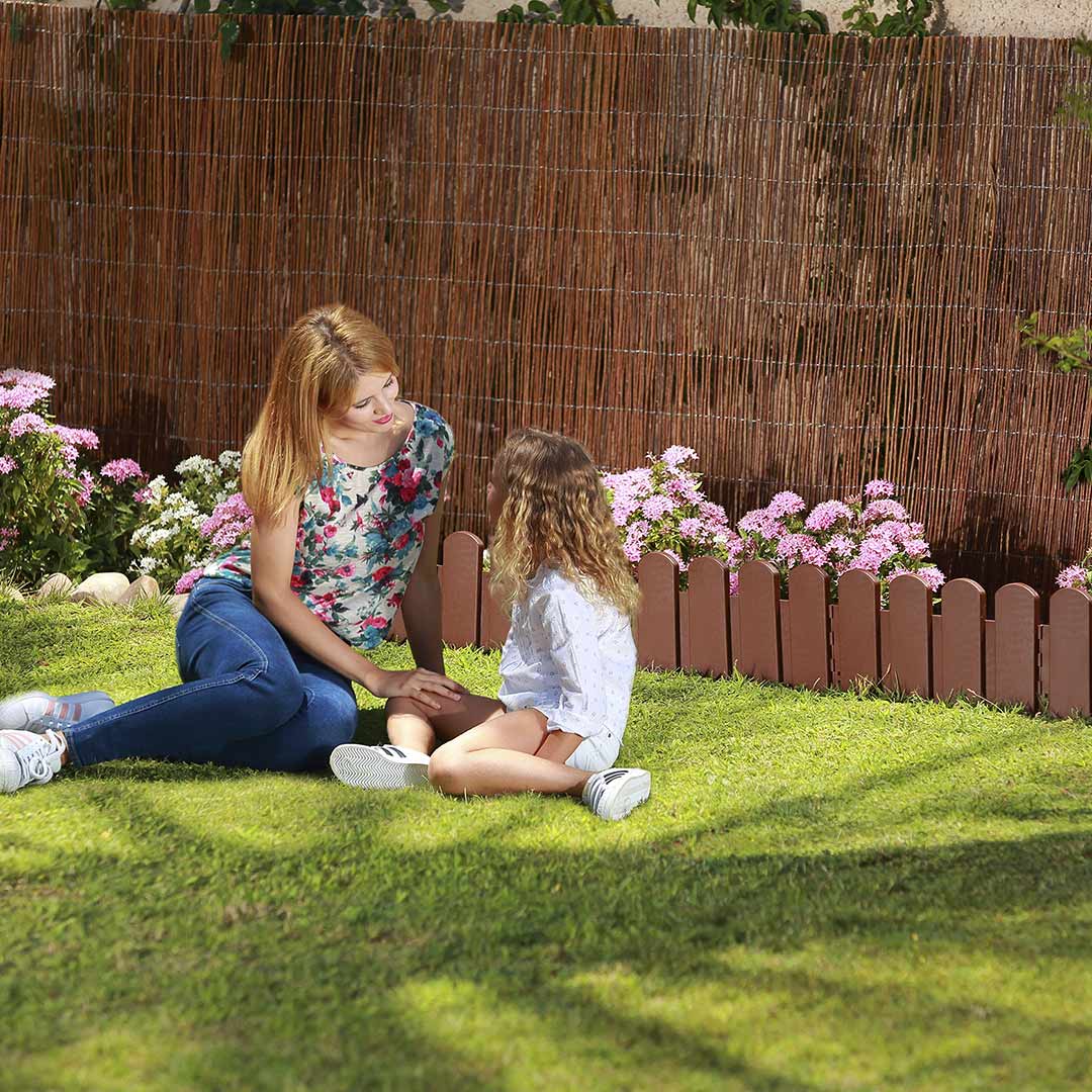 Pack 5 Bordos Tabla Clickborder LOP Marrón para Jardín Vetonek