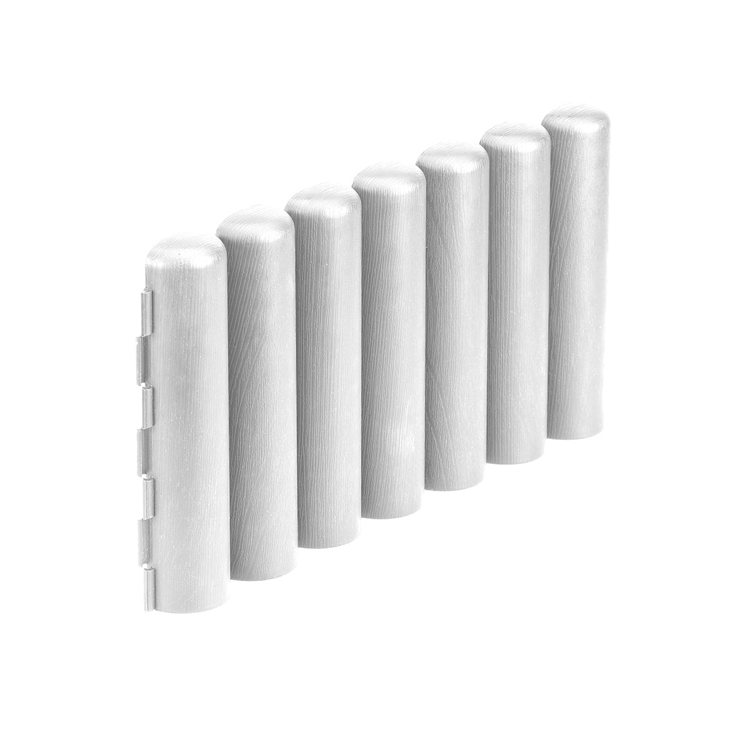 Pack de 5 Bordos Tronco Clickborder Lop Blanco para Jardín Vetonek