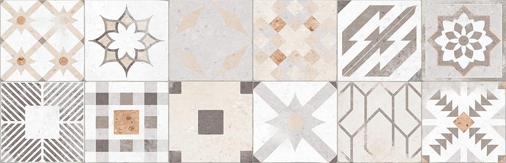 Revestimiento efecto cemento Vetonek Pavia Decorado 32x99
