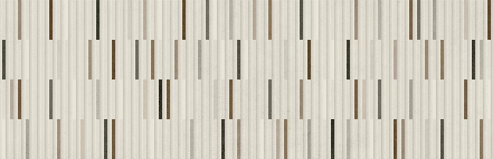 Revestimiento efecto cemento Vetonek Como Blanco Ondas 32x99
