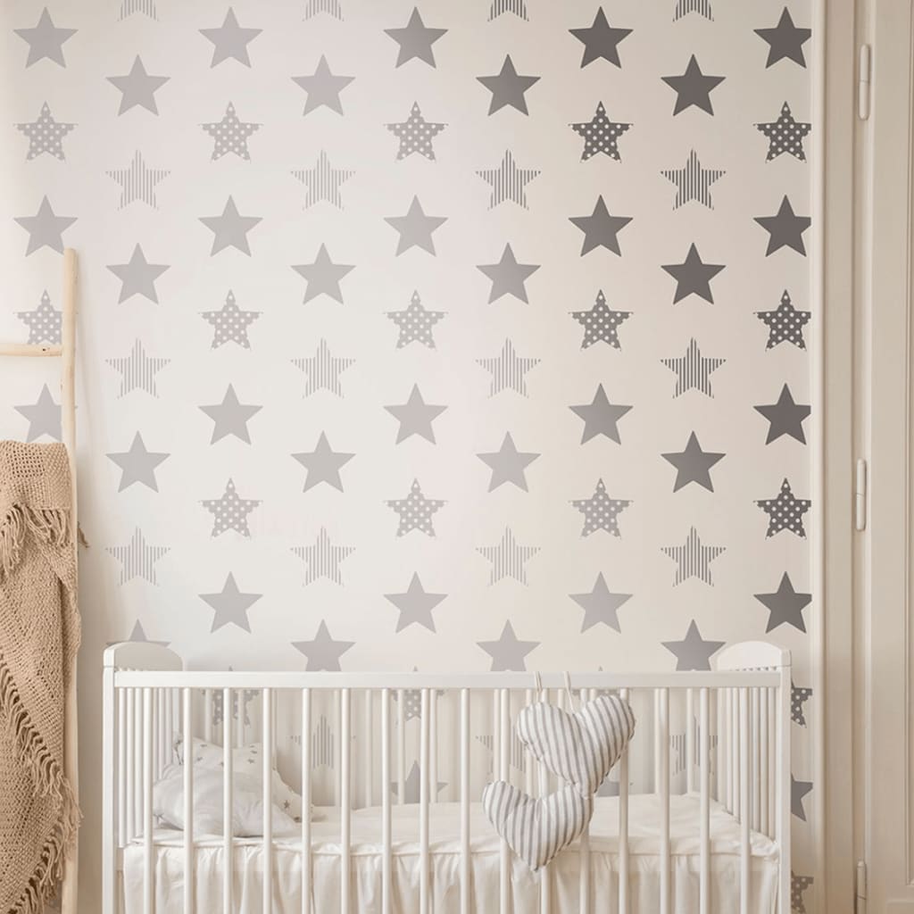 Noordwand Papel de pared Kids @ Home Superstar plateado y blanco