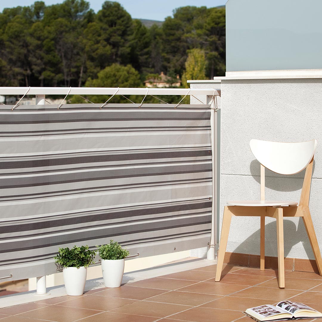 Malla de Ocultación Balcony Quality Grey-Black Vetonek