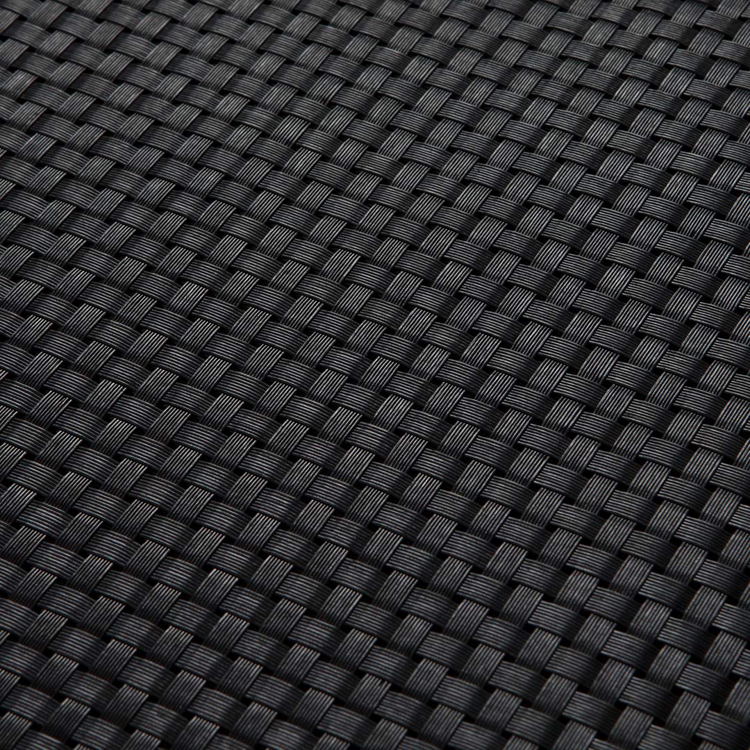 Malla de balcón Rattan Luxe Black - Ocultación máxima Vetonek