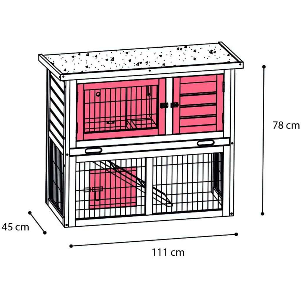 FLAMINGO Conejera Loft Urban 111x45x78cm