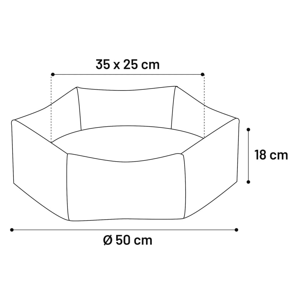 FLAMINGO Cama perros con cremallera Ziva hexagonal terracota 50x18 cm