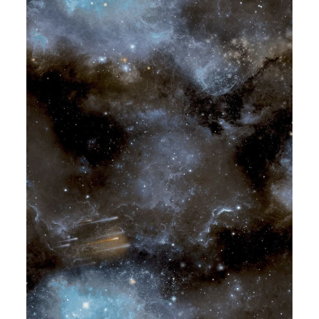 Noordwand Papel de pared Good Vibes Galaxy with Stars azul y negro Noordwand