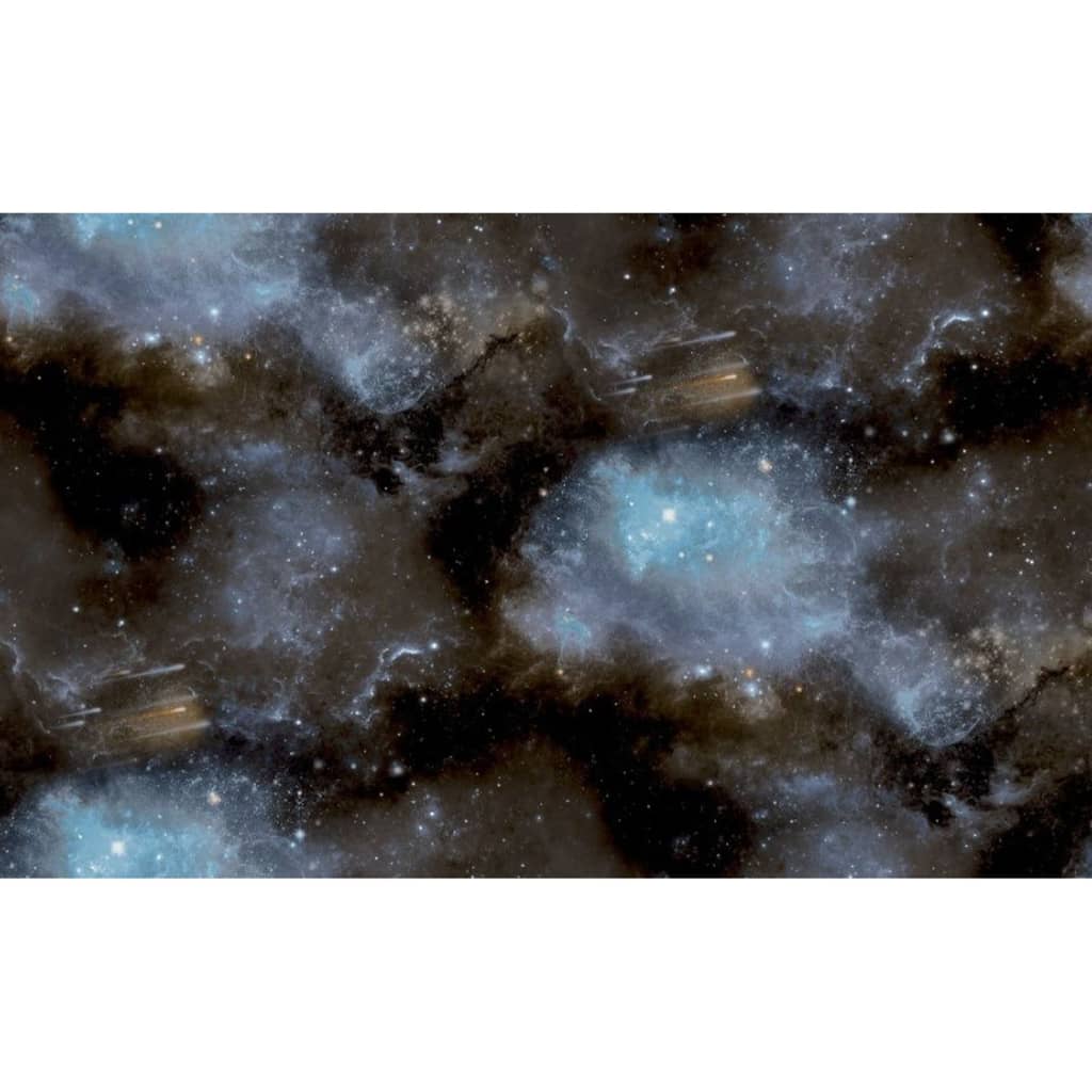 Noordwand Papel de pared Good Vibes Galaxy with Stars azul y negro Noordwand