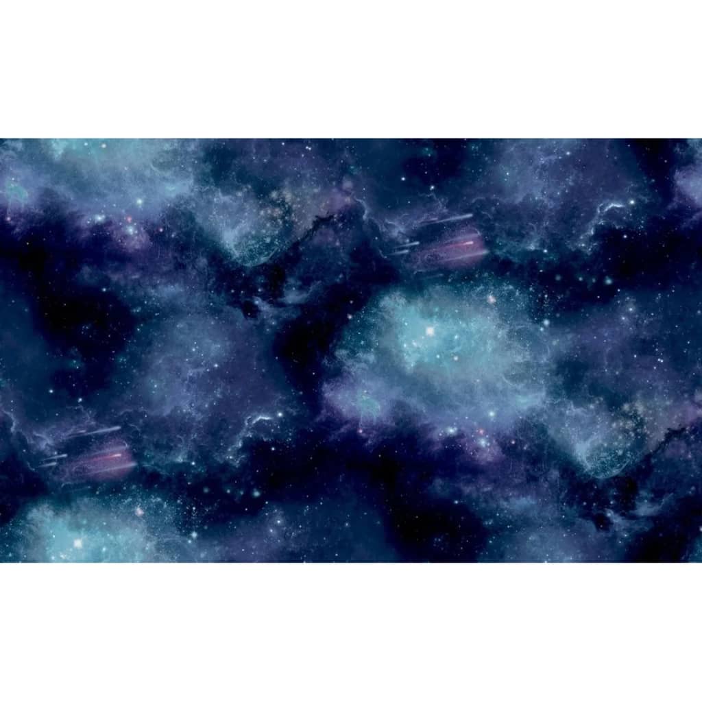 Noordwand Papel de pared Good Vibes Galaxy with Stars negro y morado Noordwand