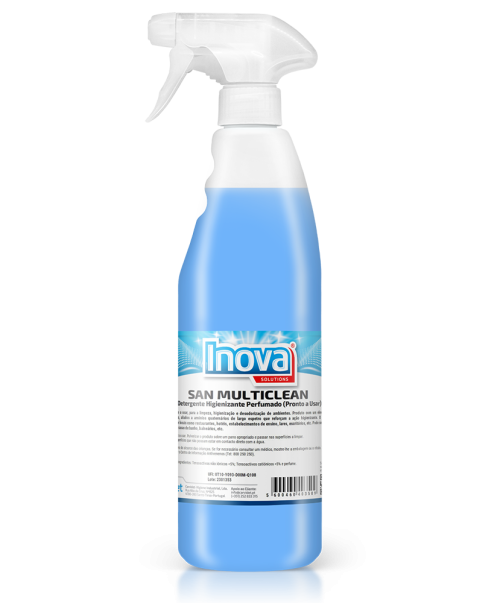 Detergente higienizante perfumado SAN MULTICLEAN Carvidet, pulverizador de 750 mL listo para usar - Vetonek