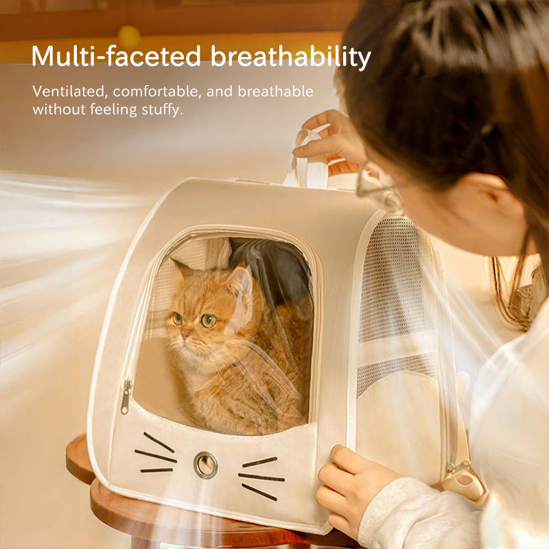 Pet Carrier Backpack, Travel Bag for Small Dogs and Cats, Breathable Mesh Car & Outdoor Carrier - Vetonek