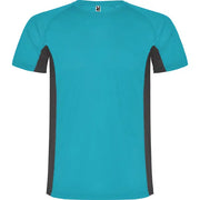 Camiseta técnica combinada con dos tejidos de poliéster, manga corta de estilo ranglán Vetonek Vetonek