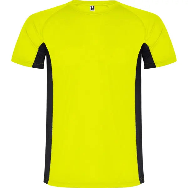 Camiseta técnica combinada con dos tejidos de poliéster, manga corta de estilo ranglán Vetonek Vetonek