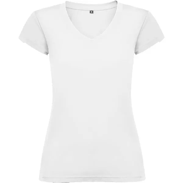 Camiseta de mujer con manga corta, escote en cuello de pico y acabados en ribete acanalado Vetonek Vetonek