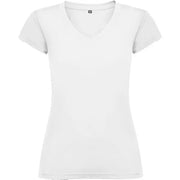 Camiseta de mujer con manga corta, escote en cuello de pico y acabados en ribete acanalado Vetonek Vetonek