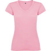 Camiseta de mujer con manga corta, escote en cuello de pico y acabados en ribete acanalado Vetonek Vetonek