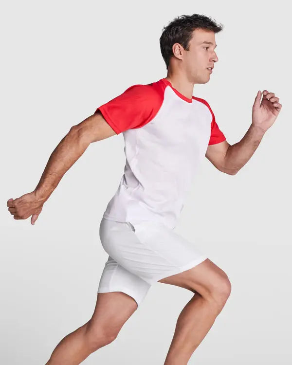 Camiseta deportiva de manga corta estilo ranglan en contraste Vetonek