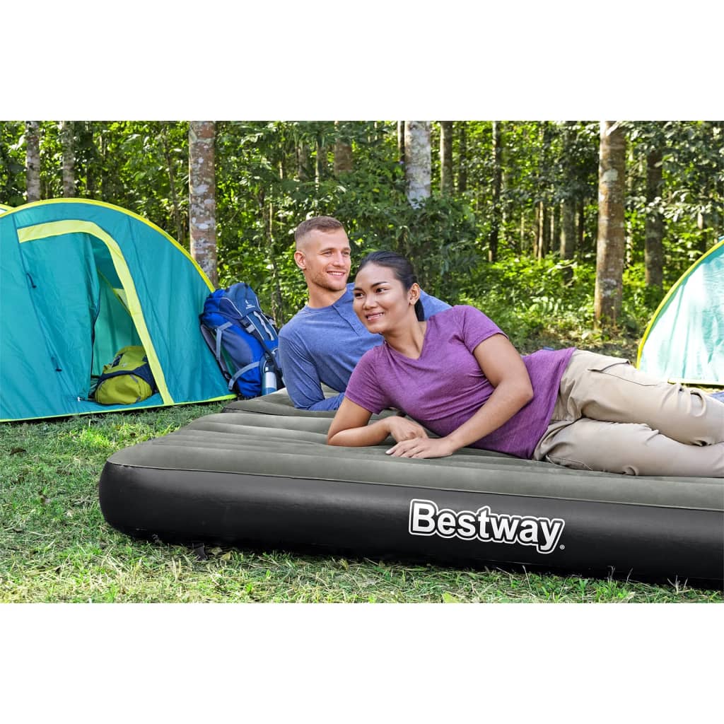 Bestway Colchón inflable 3 en 1 negro y gris 188x99x25 cm